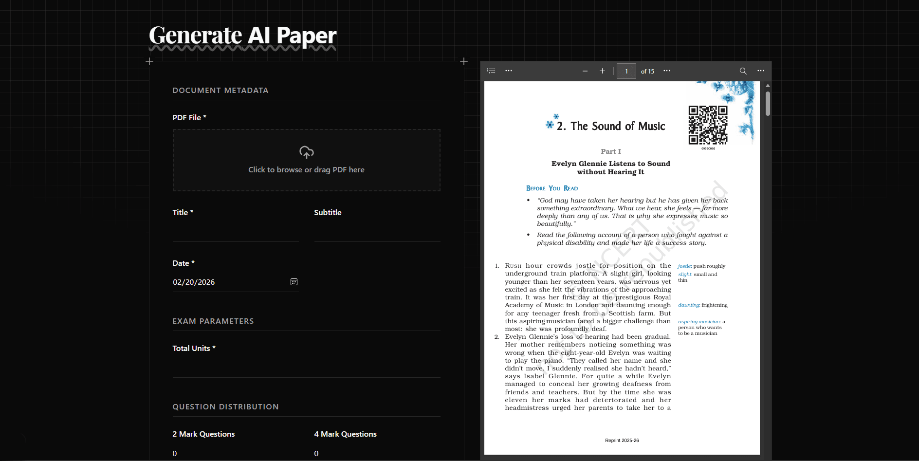 Cognitive AI Syllabus Parsing