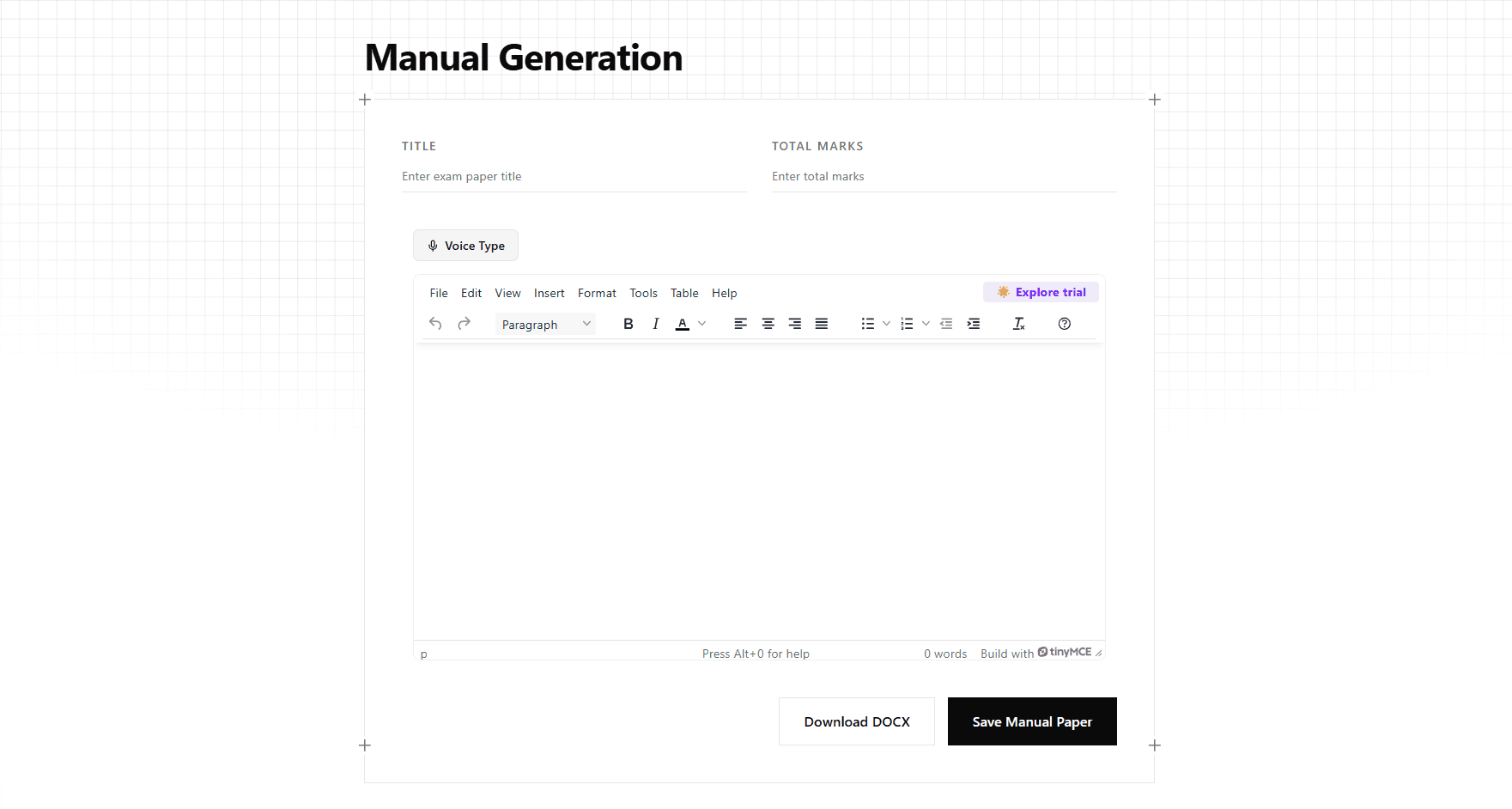 Hands-Free Manual Generation
